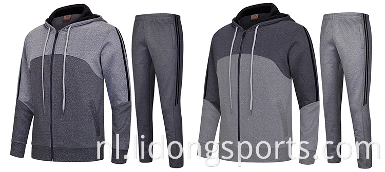 Groothandel Lady Fashion Man Hoody Jogging Suit jas nieuw ontwerp op maat gewone sport heren tracksuit voor koppels